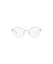 Prada Eyewear Cat-Eye Frame Glasses 55,53 White