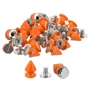20Sets Cone Spike Stud Rivet,12mm Tree Studs and Spikes Orange