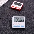 LCD Digital Display Stopwatch Alarm Clock Kitchen Timer With Flashing Light