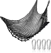 Climbing Cargo Net - Kids Backyard Climbing Net | Double Layers Heavy-Duty Toughness Playground Safety Nets | Anti-Fall Protection Rope Nets with 4 Extra Safety Hooks for Garden Playground Backyards