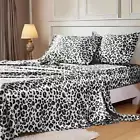 Satin Sheets with Elastic Corner Straps, Full Size Sheets Set, 4 Pcs Silky Beddi