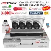 Hikvision 4CH 4K Security CCTV System 8MP IP Camera ColorVu+IR MIC Plug Play POE