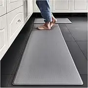 Non Slip Bath Mat PVC Washable Kitchen Mat Gray Vinyl Non-Slip Carpet Waterproof Oilproof Long Rug for Floor Balcony Laundry Room Entrance Doormat Non Slip Mat (Color : Color 1, Size : 45x120cm)
