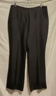 Ann Taylor 100% Silk Wide Leg Pants Size 14, NWT, Black, Sequins On The Hems