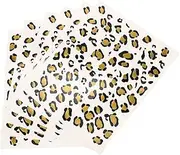 NOLITOY Leopard Gold Foil Transfer Decals 6pcs Temporary for Body Halloween Cosplay Role Play