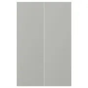 HAVSTORP 2-p door f corner base cabinet set, light grey, 25x80 cm