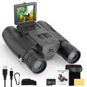 12x32 Easy Focus Binoculars with Camera, Binoculars for Adults High Powered, ...
