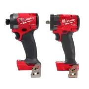 Milwaukee Impact Driver 1/4" + Impact Wrench w/ F-Ring 3/8" 18V Li-Ion Brushless