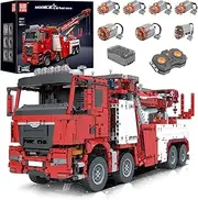 Mould King 17027 Road Rescue Truck Vehicle Building Set, Remote Control Crane Car Model Block Kit MOC, STEM Gift Toy to Build for Boys Girls Aged 14+ 4883pcs