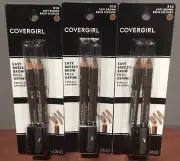 3-Covergirl Easy Breezy Brow Fill + Define Pencils+Sharpener #510 Soft Brown