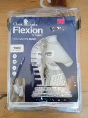 Classic Equine Flexion Protective Boot Front Medium White Horse