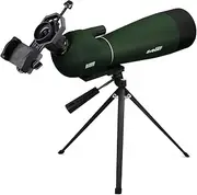 SVBONY SV28 Spotting Scope,Bird Watching Scope 20-60x80mm Waterproof Scope for Bird Watching Target Shooting Archery Hunting Beginner,Spotting Scope with Tripod Phone Adapter and Soft Case