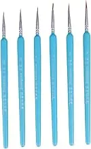 STOBOK 6 Pack Detail Paint Brushes Fine Tip Set for Car Detailing and Artistic Applications