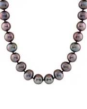 Splendid Pearls Silver 9-10mm Pearl Necklace