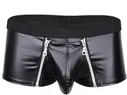 [Panegy] Men's Sexy Low Rise Thong Underwear Stretch Soft Backless Jockstrap Ice Silk Bikini Briefs G String Open Front