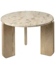 Jamie Young Quarry Wood & Tendua Stone Coffee Table