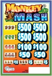 NEW pull tickets MONKEY MASH / $5 BOTTOM - Instant Tabs