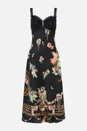 EMBROIDERED BODICE BIAS DRESS NOBLE ENDEAVOURS