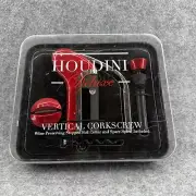 Houdini Deluxe Red Corkscrew Wine Opener Set -Foil Cutter, Stopper, Spare Spiral