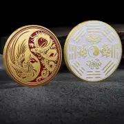 Chinese Commemorative Coin Tai Chi Coin Relief Metal Badge Gold Coin Silver Coin
