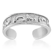 Footprints Design Toe Ring Genuine Solid Sterling Silver 925 Size Adjustable