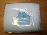 NEW CARTERS LIGHT BLUE Fitted Crib Sheet 200 THREAD COUNT