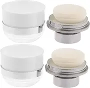 FOMIYES 2pcs Mushroom Head Loose Powder Box Make up Holder Mini Powder Puff Stainless Cosmetic Travel Powder Case Body Powder Mini Blush Refillable Loose Powder Case Lotion Blusher Plastic