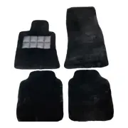 2025 Genuine Black Sheepskin Floor Mats Interior Carpet For Ferrari Purosangue (for: Ferrari)
