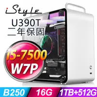 在飛比找PChome24h購物優惠-iStyle U390T 商用電腦 (i5-7500/16G