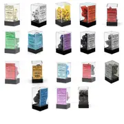 [Chessex] D7 Die Set Dice Opaque Polyh (7 Dice) - Dark Grey/Black