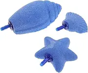Levemolo 3pcs Bubble for Fish Tanks Sea Star Sea Snail Shell Design Safe Aquarium Air Stones for Daily Use Easy to Install Enhance Oxygen Levels