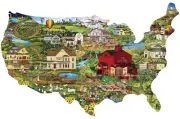 MasterPieces United States 1000 Piece Jigsaw Puzzle By Art Poulin