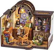 Wowood DIY Miniature Dollhouse Kit-Magic Study, Tiny House Kit Model Building Set with Furniture, DIY Hobbies Crafts&Holiday Gifts for Family and Friends (267PCS)