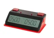 Z MART Tap N Set Digital Chess Clock: Red Touch - LCD Display ZMART