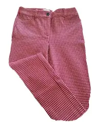 Womens Loft Perfect Skinny Red Plaid Pants, Size 0, NWT