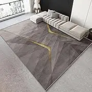 Area Rugs Machine Washable Indoor Floor Carpet,Bedroom Home Decor,Gray,120 x 170 cm,Gray Yellow Modern Pattern