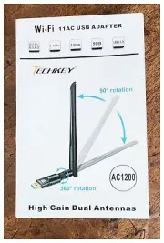 Techkey Wi-Fi 11AC USB Adapter (AC1200) - Dual Band