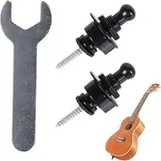 ycezw Strap Buttons - 2X Guitar Strap Locks, Electric & Acoustic Guitar Tail Pins | Secure Guitar Strap Buckles for Electric, Acoustic & Bass Guitars, Easy Install, Premium Quality Strap Locks