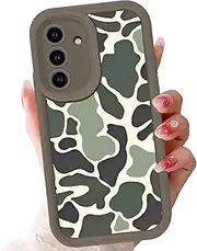 [Zrutru] Camo Phone Case for Samsung Galaxy A14 5G 6.6",Cool Leopard Print Cases Unique Cheetah Tortoise Design Pattern for Men Boys Teens,Soft Brown Shockproof Lens Protection Cover for Samsung A14 5G