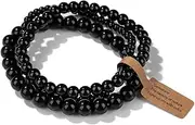 [FACAICAI] 3 PCS Healing Crystal Bracelets for Women 8mm Natural Stone Beaded Stretch Bracelet Amethyst Jewelry Gifts