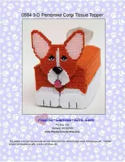 Pembroke Welsh Corgi Dog 3-D Tissue Topper-Plastic Canvas Pattern or Kit