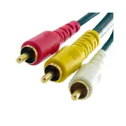 1.5m Budget 3 RCA Composite Audio Video AV Cable Red White Yellow Home Theatre