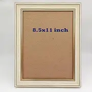 FRAMEWOLD Flat Edge Picture Frames 8.5x11 White Photo Frame. Milky White Frame.Plastic Panel(not Glass).