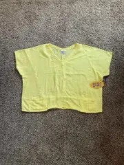 Oh My Gauze! Lemon Yellow One Size Beach Summer Bathing Cover up Top Shirt NWT