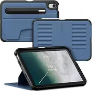ZUGU CASE iPad Mini 7 (A17 Pro) & 2021 iPad Mini 6 (7th/6th Generation 2024/2021) Slim Protective Case, Wireless Pencil Charging, Convenient 7 Angle Magnetic Stand, Auto Sleep/Wake [ Blue ]