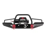 Metal Front Bumper With 2 Led Light & Remote Control Electric Winch Black