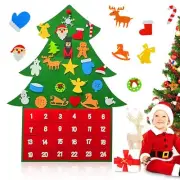 Christmas Tree Fabric Advent Calendar DIY Felt Christmas Tree with 30pcs Set ...