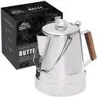 Butte Coffee Percolator Camping — Percolator Coffee Pot, NO Aluminum or Plast...