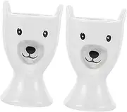 HEALLILY 2Pcs Ceramic Egg Cup Stylish Egg Holder for Breakfast Kitchen Easy to Clean European Design for Elegant Dining for Serving Boiled Eggs