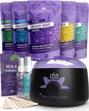 Complete Brazilian Waxing Kit with Digital Warmer & Sensitive Skin Formula